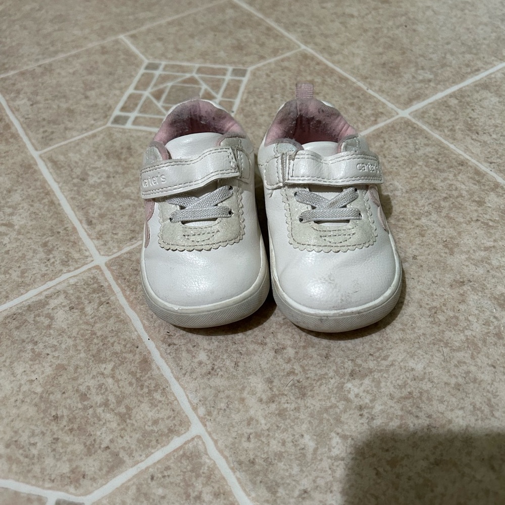 Carter's White and Pink Kids Shoes